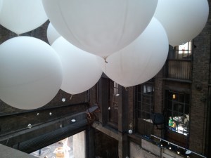 giant helium balloons. 
